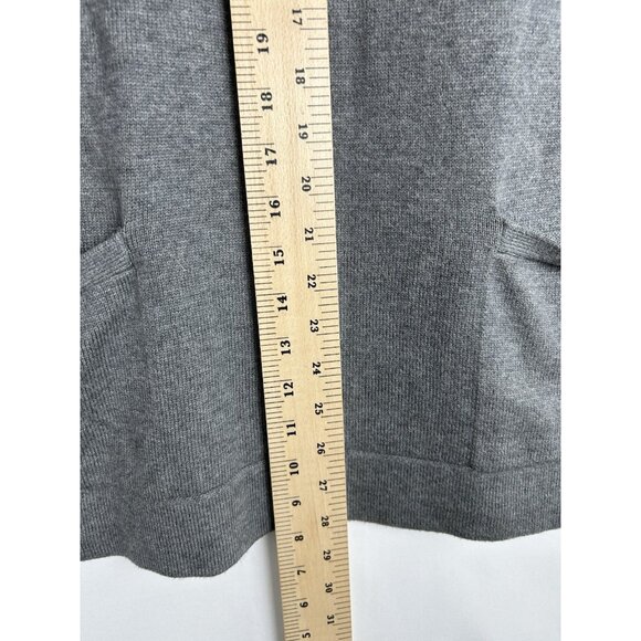 J. Jill Women's Gray Long Sleeve Pullover Sweater With Front Pockets Size L - Picture 4 of 9